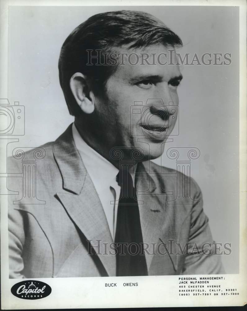 Press Photo Country Music Star Buck Owens - Historic Images