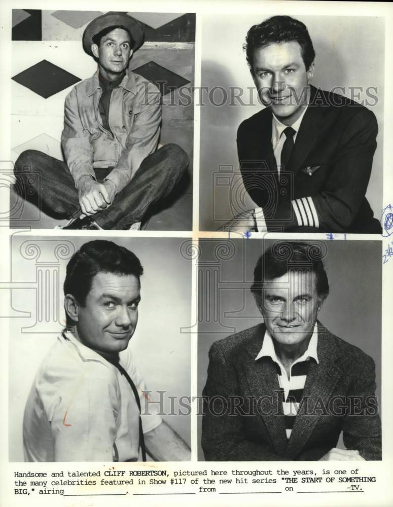 Press Photo Cliff Robertson pictured in &quot;The Start of Something Big&quot; series - Historic Images