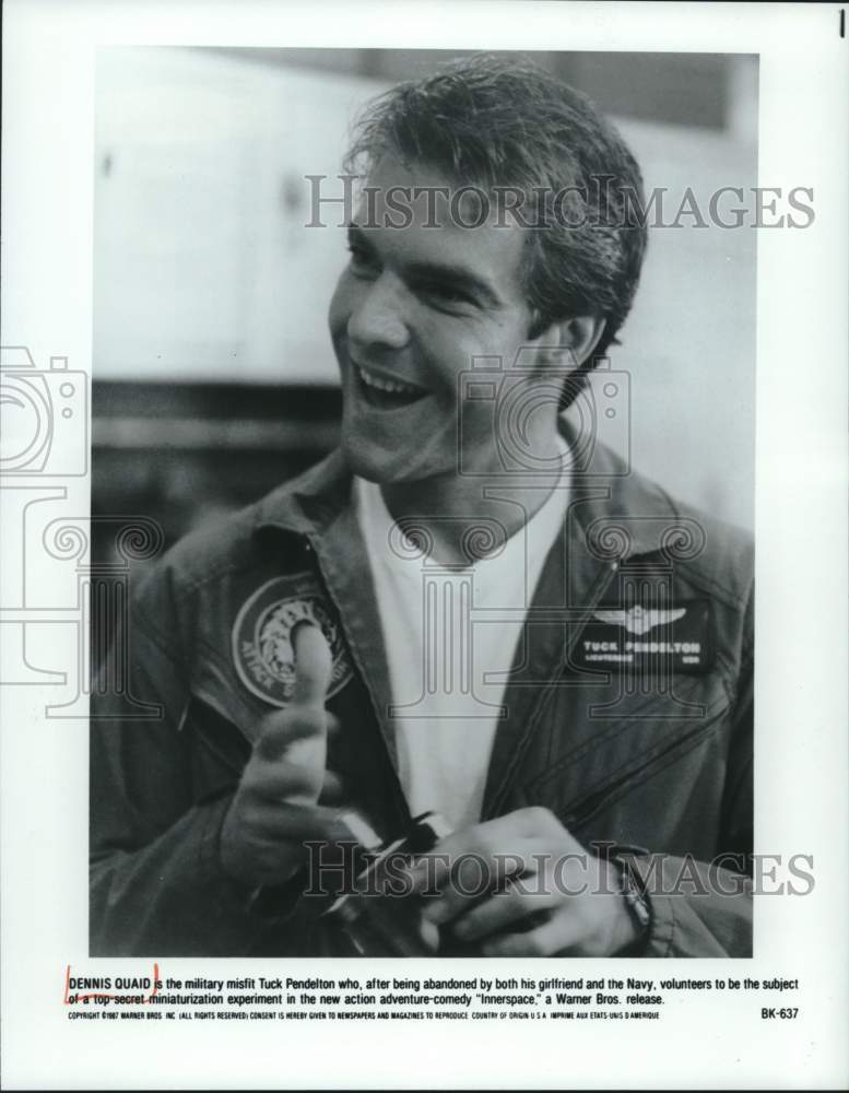 1987 Press Photo Dennis Quaid Stars as Tuck Pendelton in "Innerspace" - Historic Images