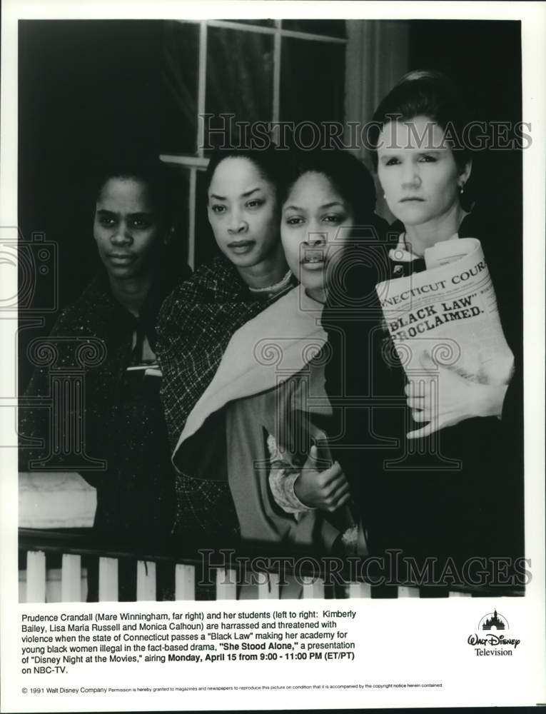 1981 Press Photo Scene From Disney Movie &quot;She Stood Alone&quot; on NBC Television - Historic Images