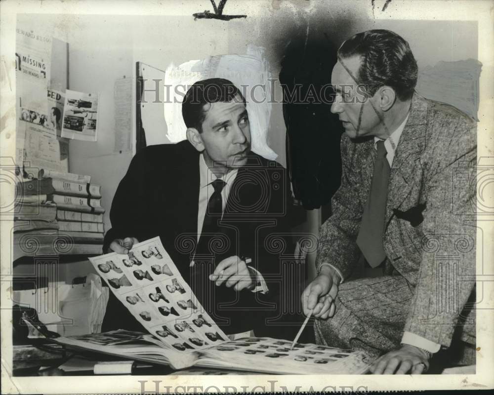 Press Photo Jack Webb and Barton Yarborough in &quot;Dragnet&quot; - Historic Images