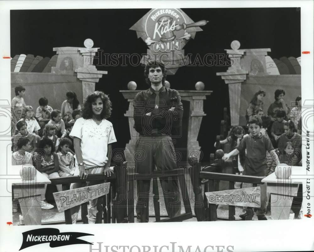 Press Photo Scene from the television program Kids Court - Historic Images