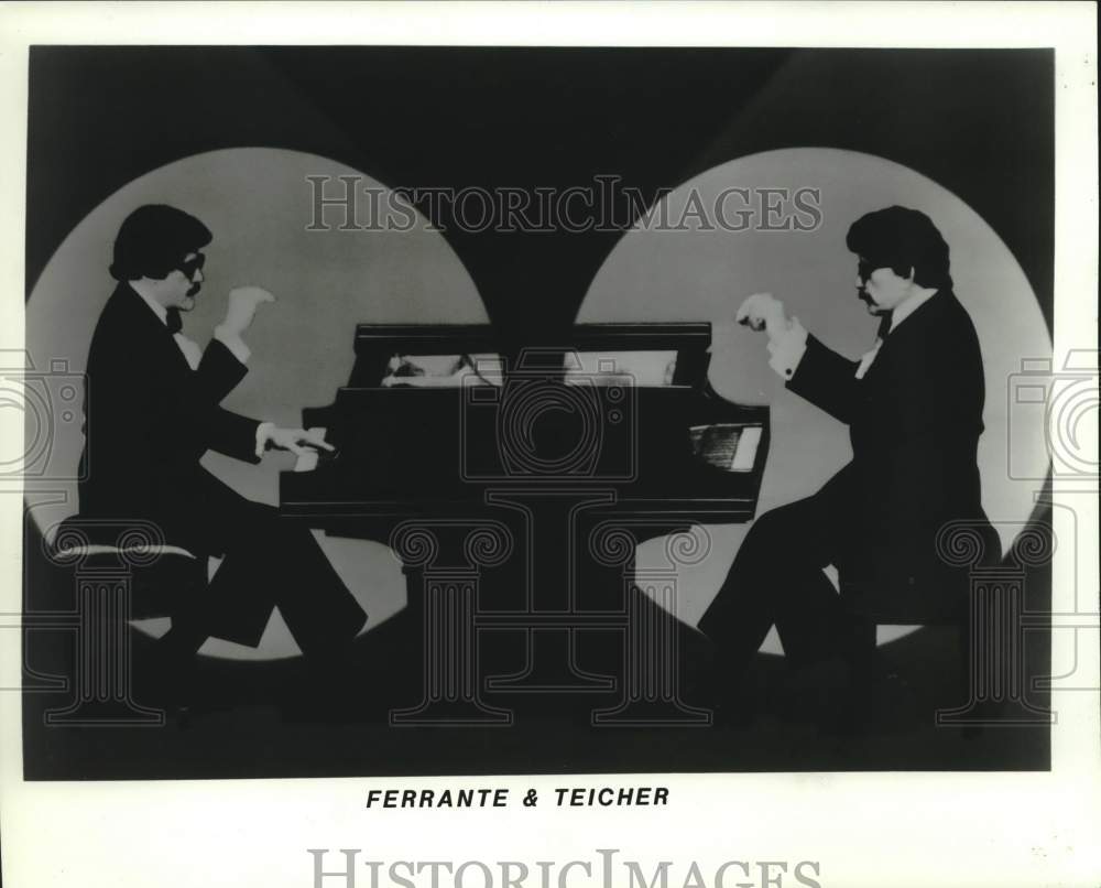 1987 Press Photo Musicians Ferrante &amp; Teicher - Historic Images