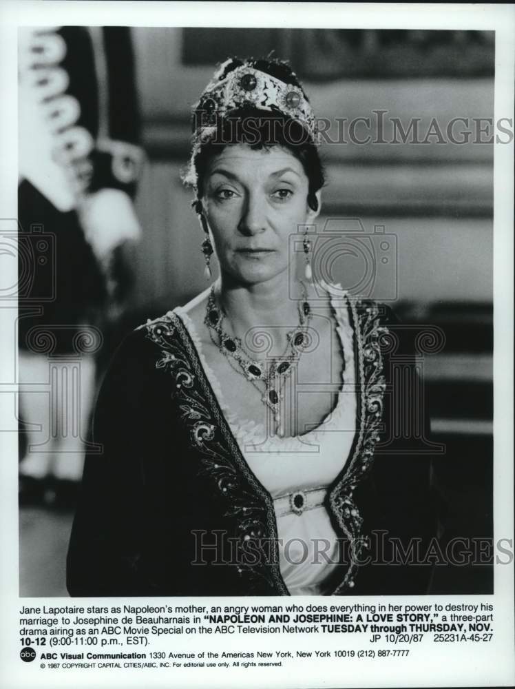 1987 Press Photo Jane Lapotaire in &quot;Napoleon and Josephine: A Love Story&quot; - Historic Images