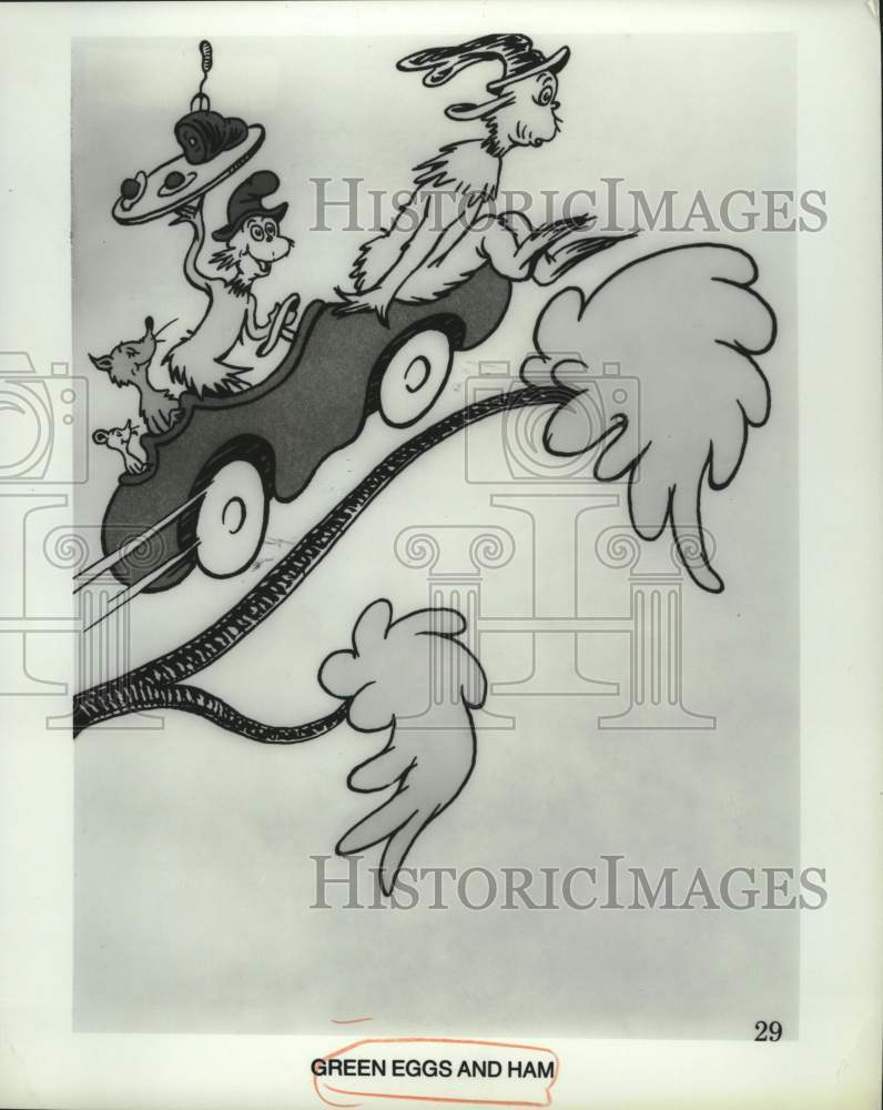 Press Photo Scene from the cartoon Green Eggs and Ham - Historic Images