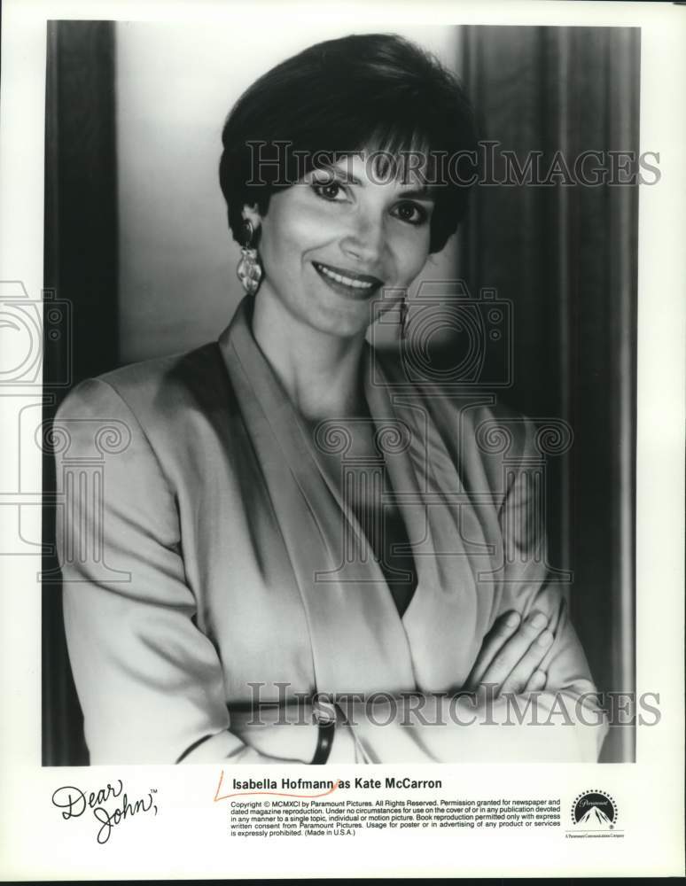 1991 Press Photo Isabella Hofmann acts in "Dear John" - Historic Images