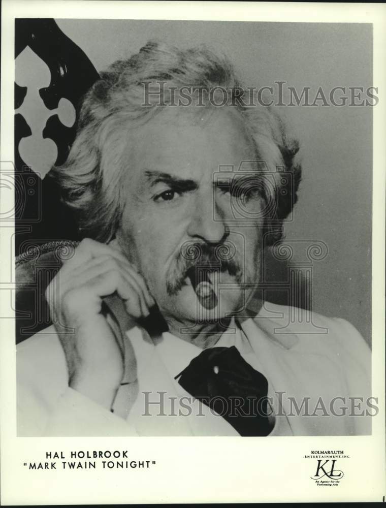 1986 Press Photo Hal Holbrook acts in &quot;Mark Twain Tonight&quot; - Historic Images