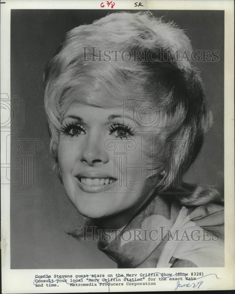 Press Photo Connie Stevens Stars on Television&#39;s &quot;Never Too Late&quot; - Historic Images