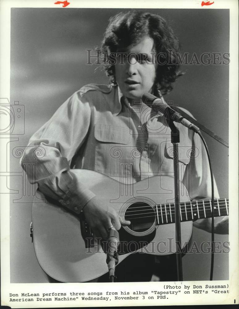 Press Photo Don McLean performs on "Great American Dream Machine" - Historic Images