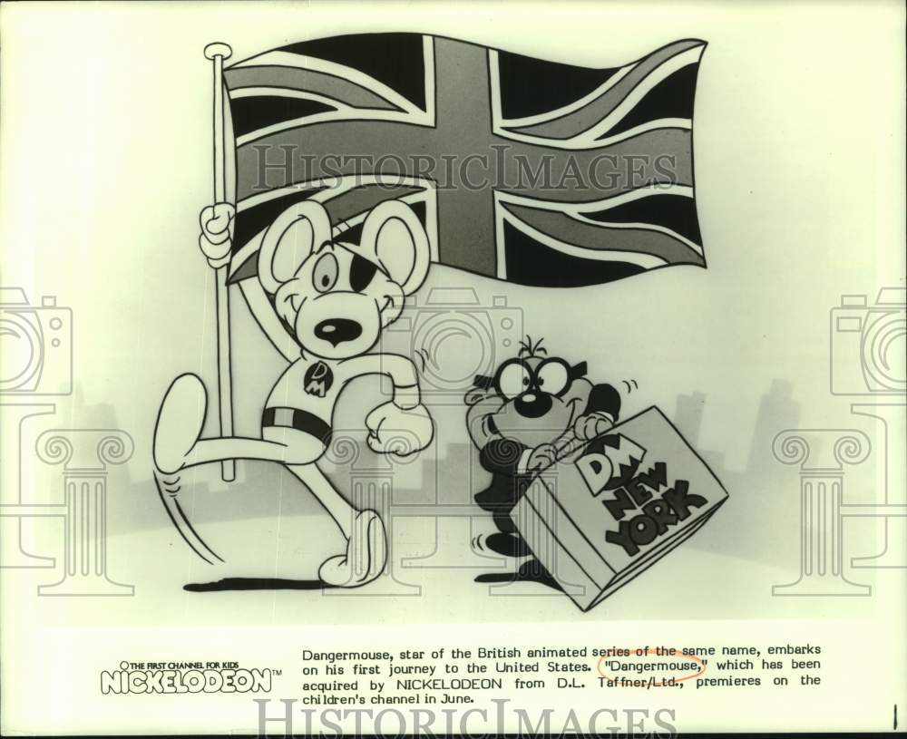 Press Photo Title Character of &quot;Dangermouse&quot; to Premiere on Nickelodeon - Historic Images