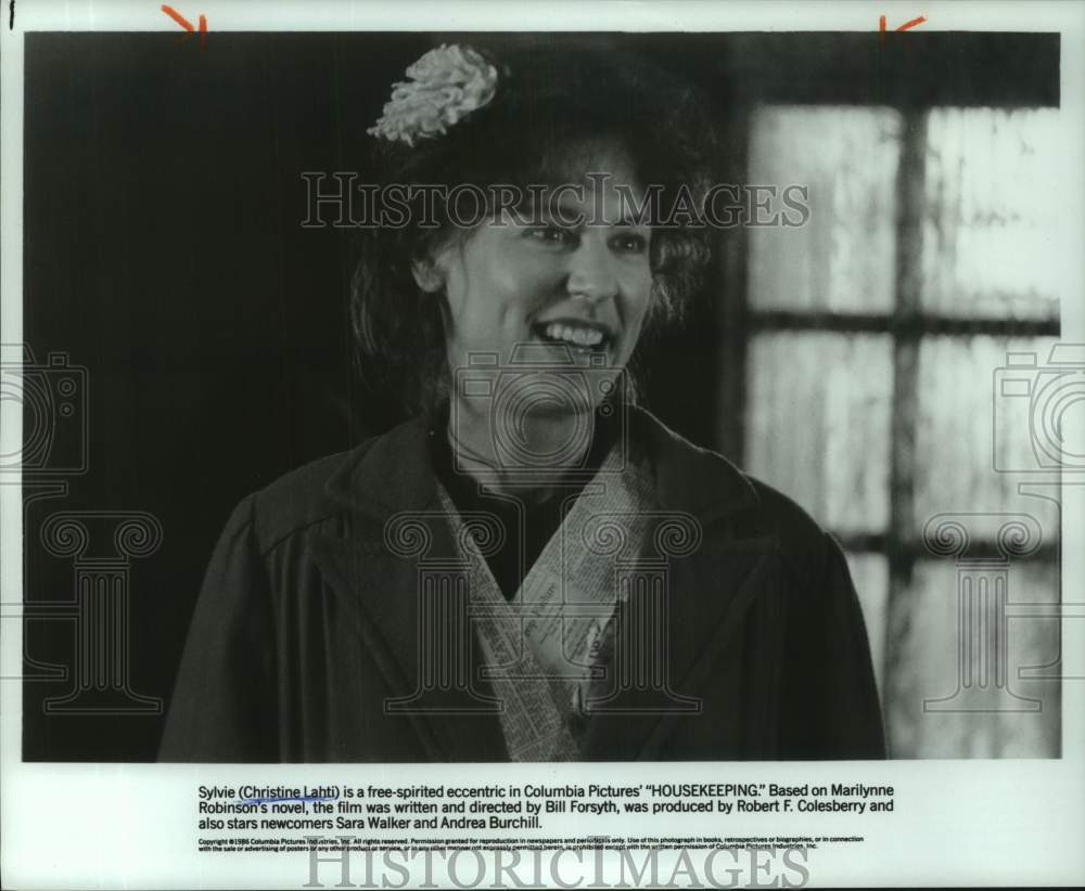 1986 Press Photo Christine Lahti acts in &quot;Housekeeping&quot; - Historic Images