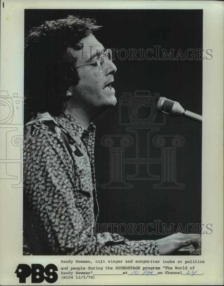 1974 Randy Newman performs in &quot;The World of Randy Newman&quot; - Historic Images