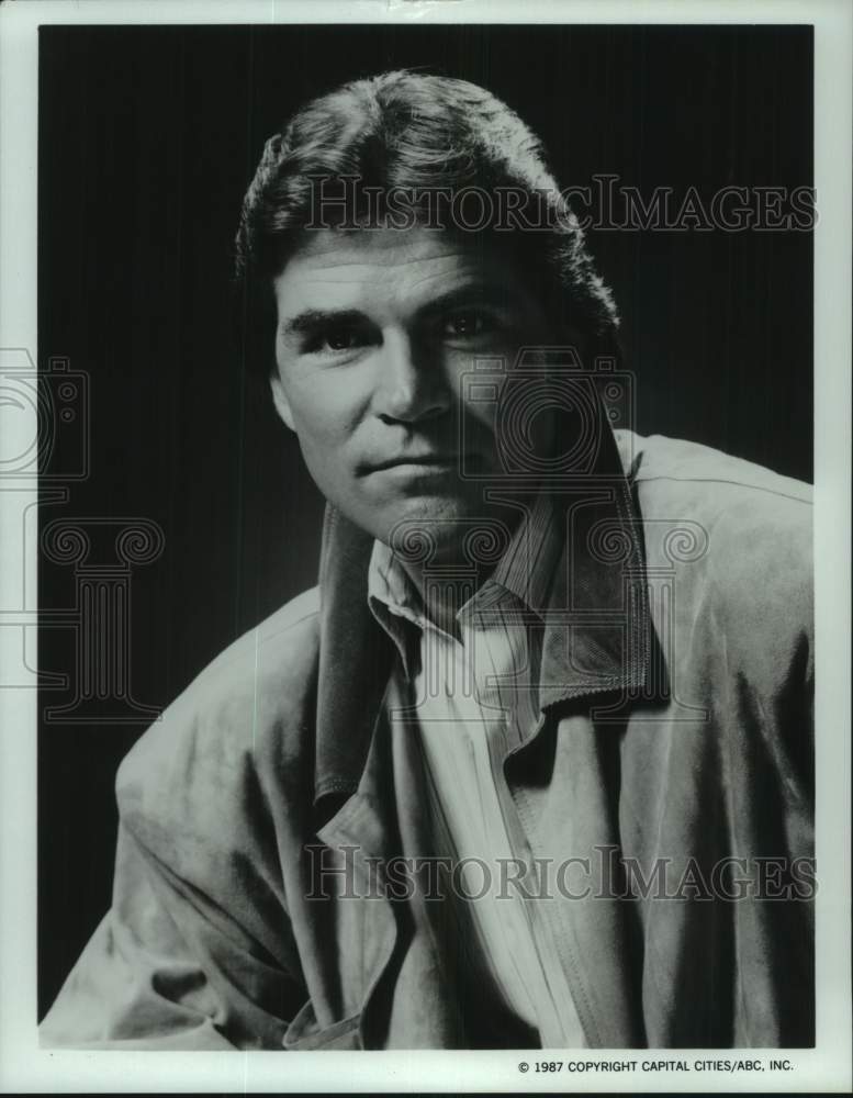 1987 Press Photo Larkin Malloy in &quot;Fame Fortune &amp; Romance&quot; - Historic Images