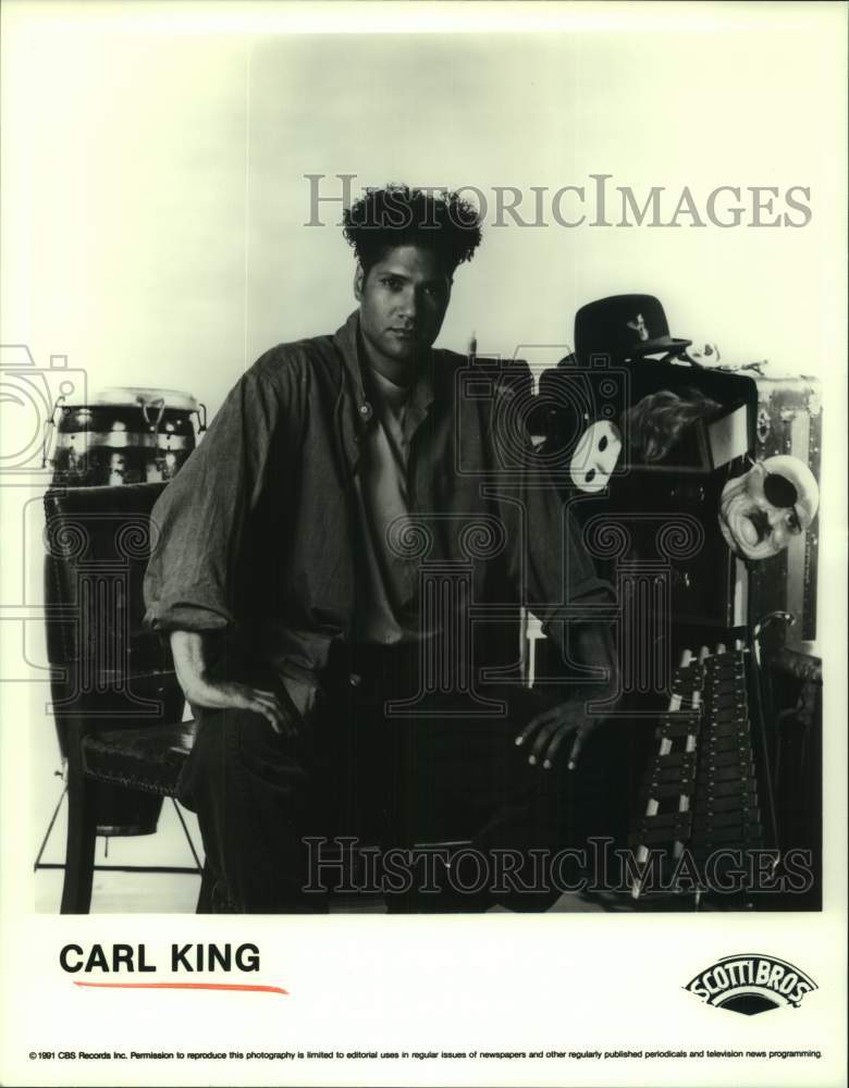 1991 Press Photo Musician Carl King - Historic Images