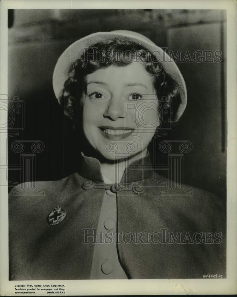 1957 Press Photo Elsa Lanchester in &quot;Witness for the Prosecution&quot; - Historic Images