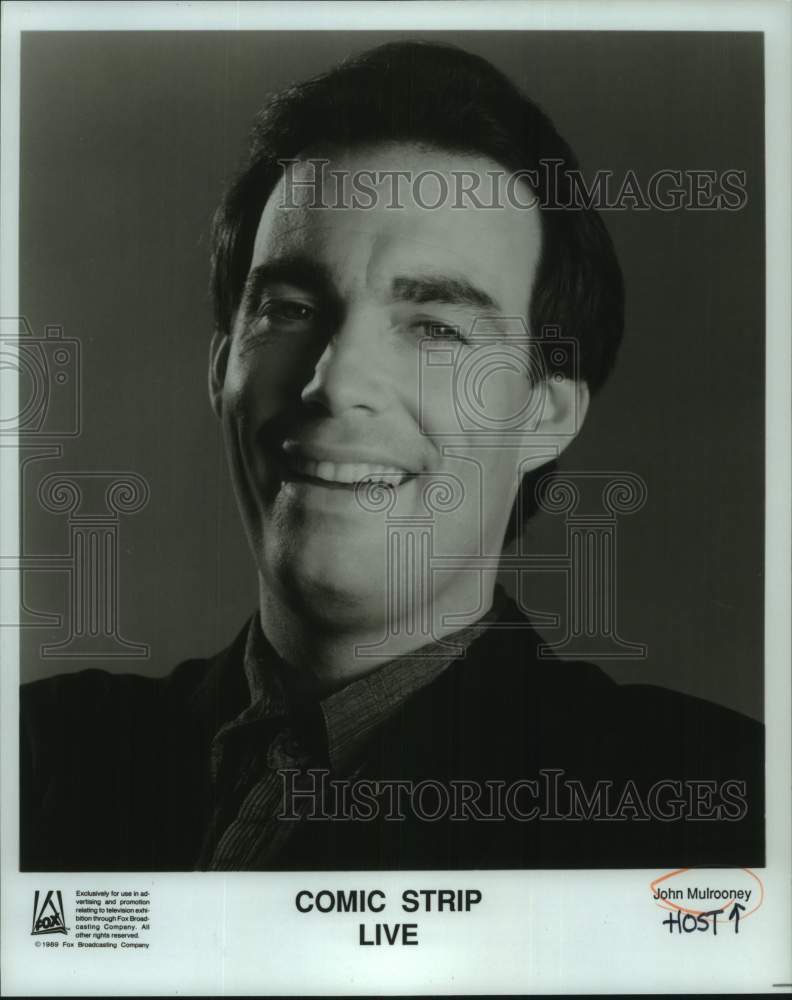 1989 Press Photo John Mulrooney hosts "Comic Strip Live" - Historic Images