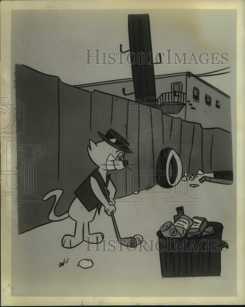 Press Photo Cartoon scene - Historic Images