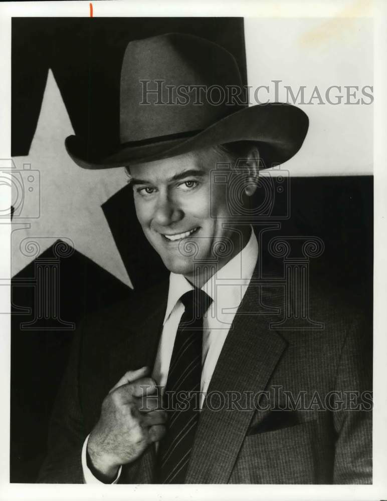 1985 Press Photo Larry Hagman hosts &quot;Lone Star&quot; - syp07853 - Historic Images