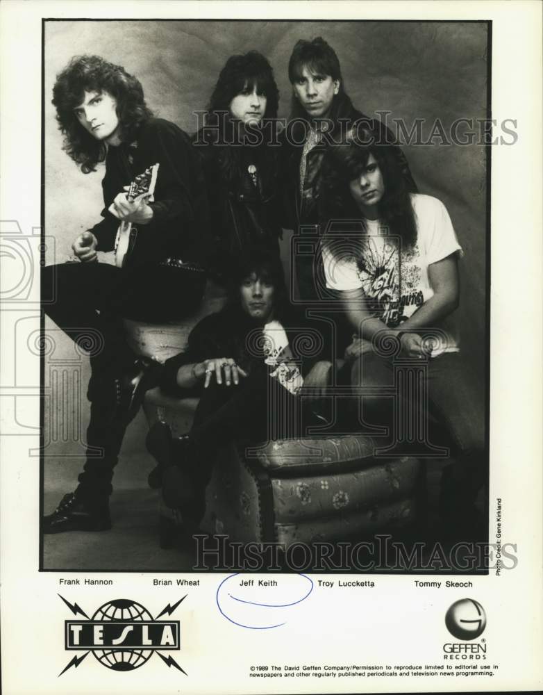 1989 Members of the music group Tesla-Historic Images