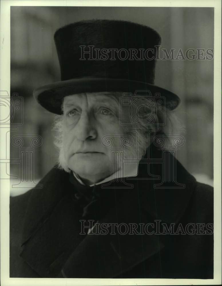 1989 Press Photo Actor George C. Scott in &quot;A Christmas Carol&quot; - syp15347 - Historic Images