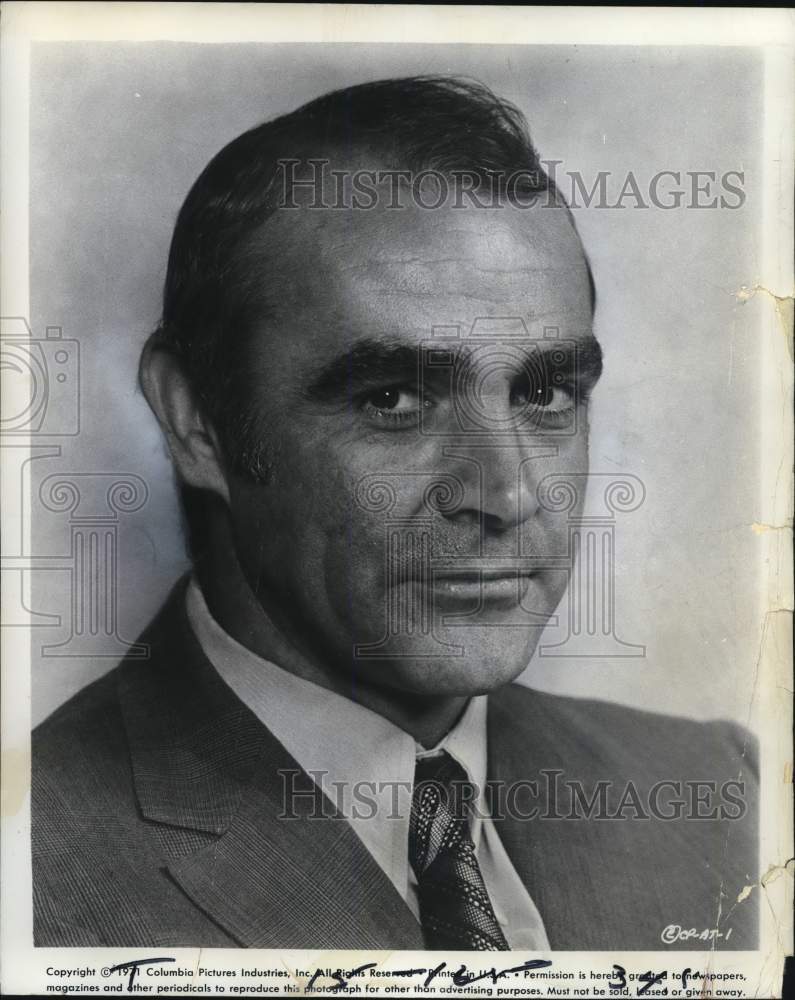 1971 Press Photo Movie Actor Sean Connery in Closeup - syp25561 - Historic Images