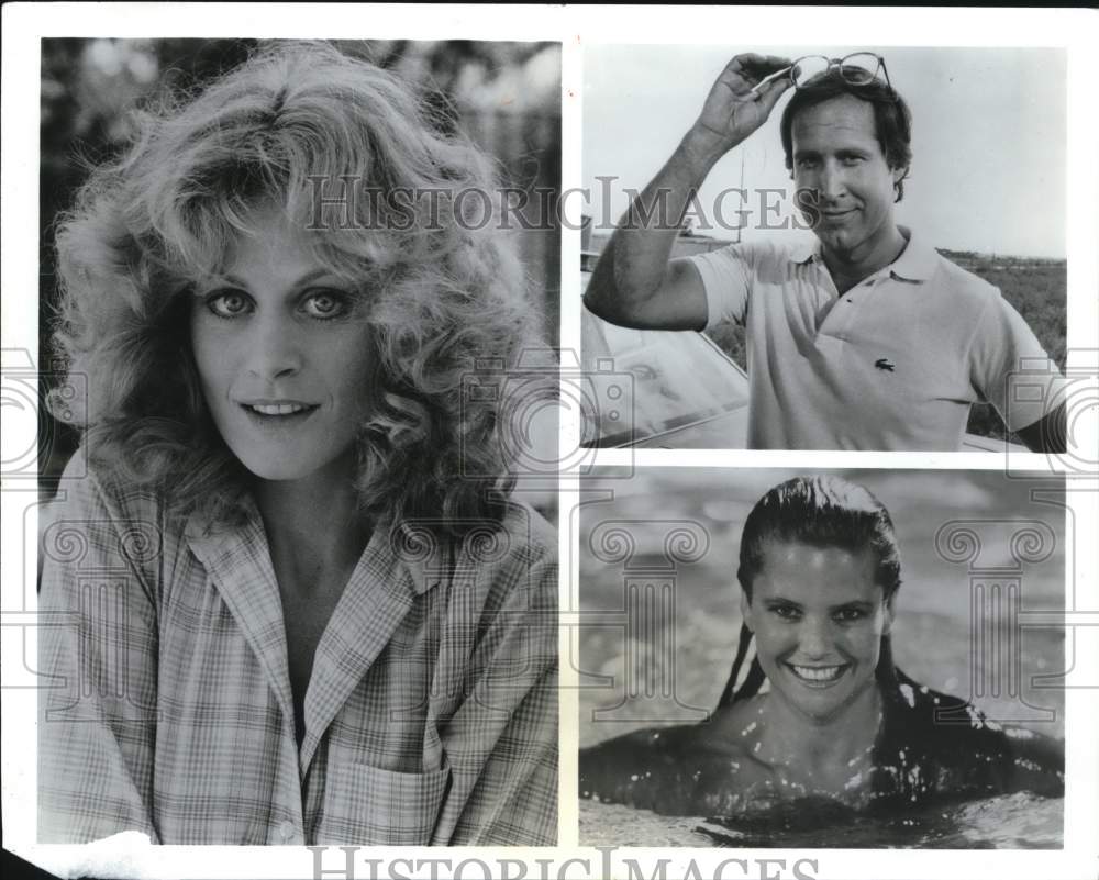 Press Photo Actor Chevy Chase and Actresses in Composite - syp31307 - Historic Images