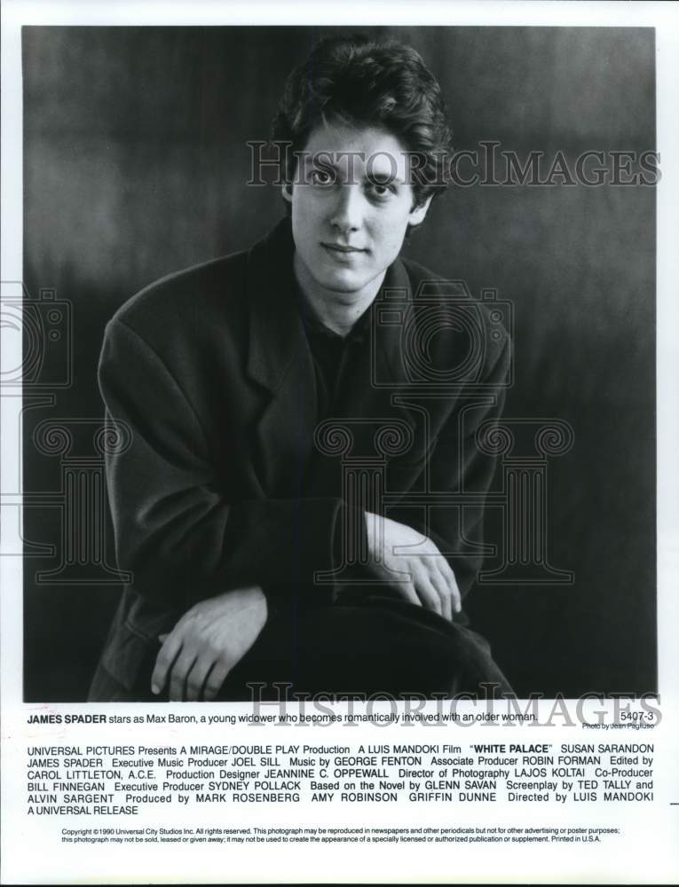 1990 Press Photo Actor James Spader stars as Max Baron in &quot;White Palace&quot; - Historic Images