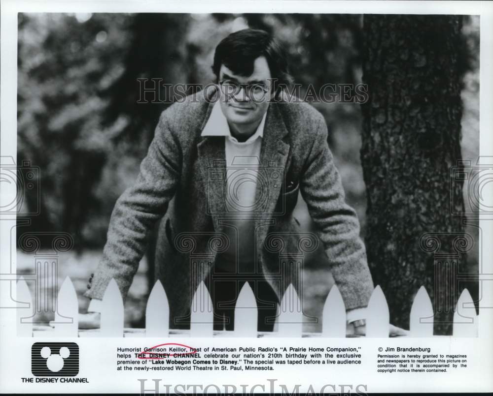 Press Photo Humorist Garrison Keillor, radio host of "A Prairie Home Companion" - Historic Images