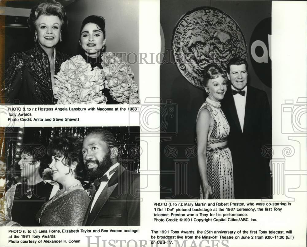 1967 Press Photo Movie Actors and Entertainers on Television&#39;s Tony Awards - Historic Images