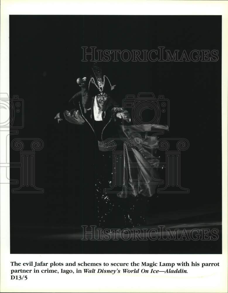 Press Photo Jafar and Iago in &quot;World on Ice - Aladdin&quot; - Historic Images