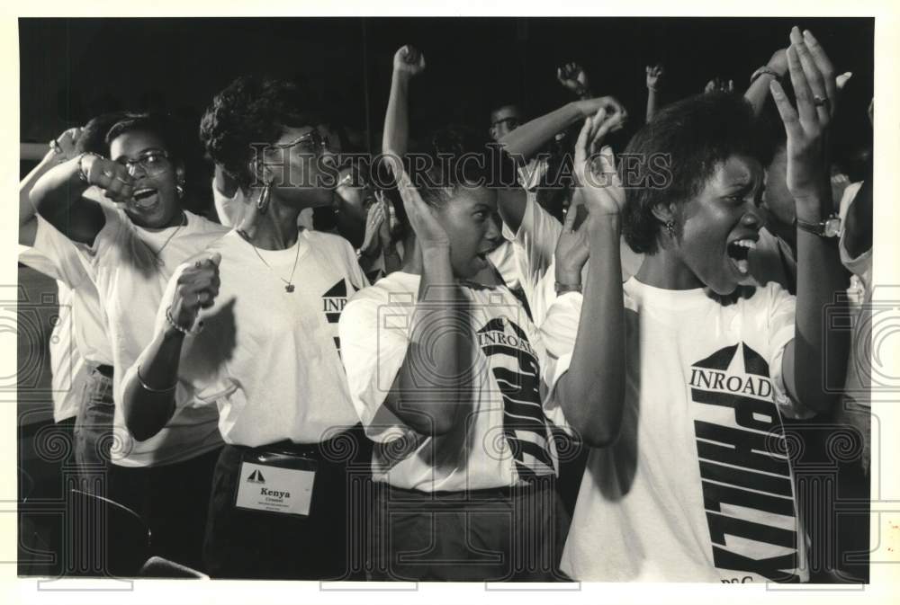 1990 Press Photo &quot;Inroads&quot; Program Students of Philadelphia at Event - syp46871 - Historic Images