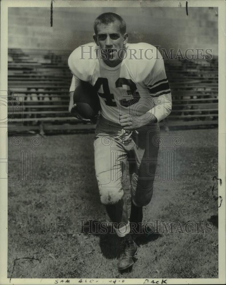 Press Photo Syracuse University football player Sam Alexander, New York - Historic Images