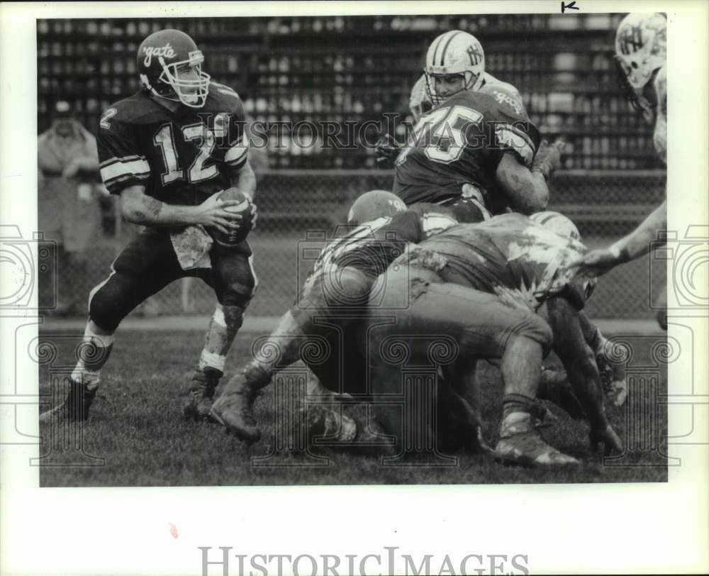 1990 Press Photo Dave Goodwin, Colgate quarterback, New York - sys05125- Historic Images
