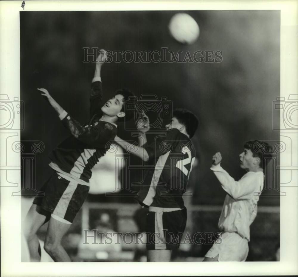 1989 Press Photo Marcellus vs Carthage boys soccer, New York - sys05467 - Historic Images