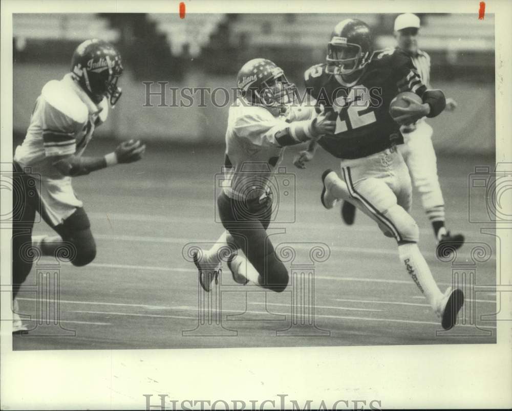 1986 Press Photo Sauquoit Valley vs Port Byron football, New York - sys05500 - Historic Images