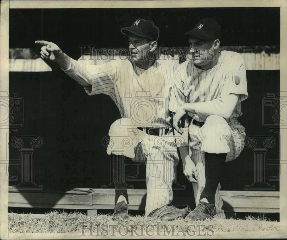 Press Photo Baseball Manager George Selkirk & Coach-Pitcher Alex Mustaikis- Historic Images