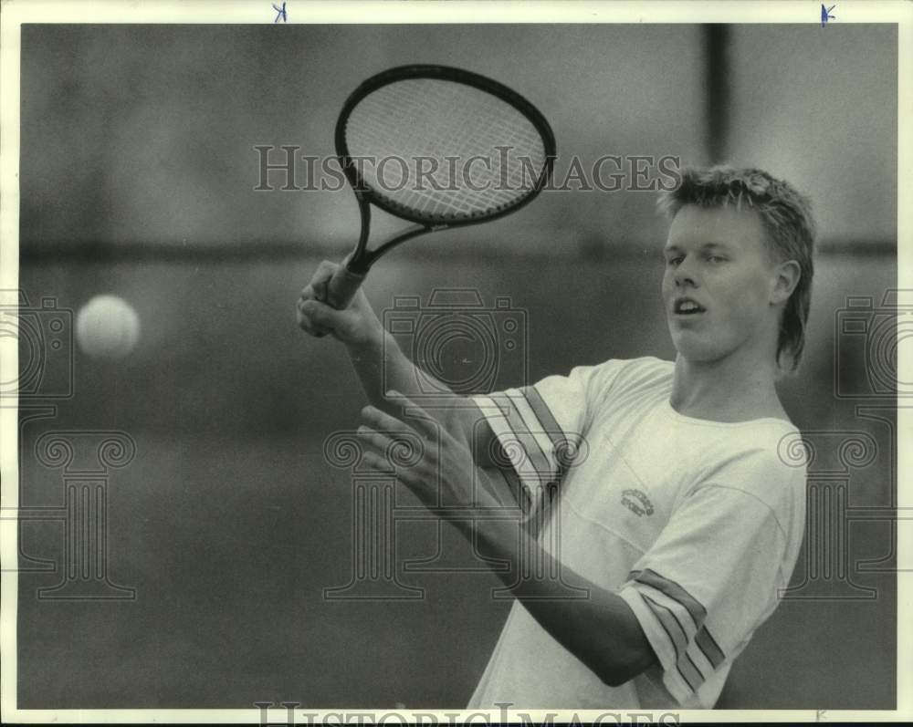 1988 Press Photo Joel Constable, Fayetteville-Manlius tennis player, New York- Historic Images