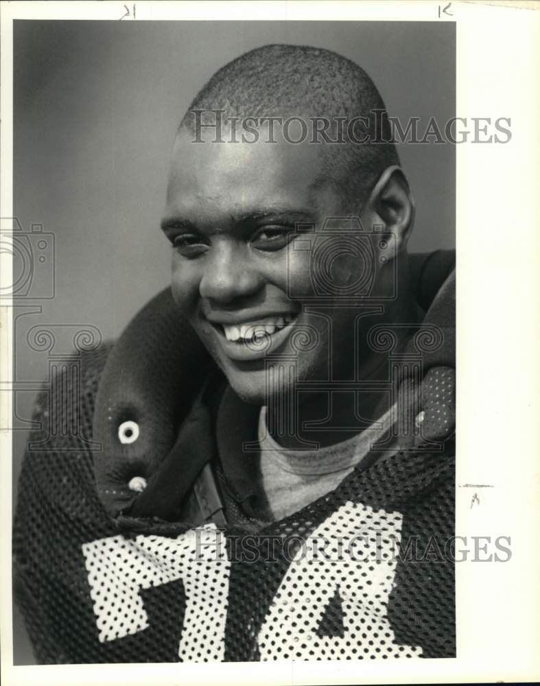 1991 Press Photo Andrew Dees, Syracuse University football player, New York- Historic Images
