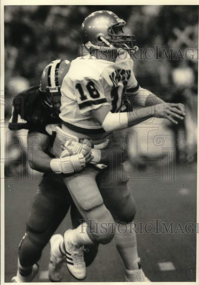 1984 Press Photo Syracuse University vs Navy football, New Yokr - sys05940 - Historic Images