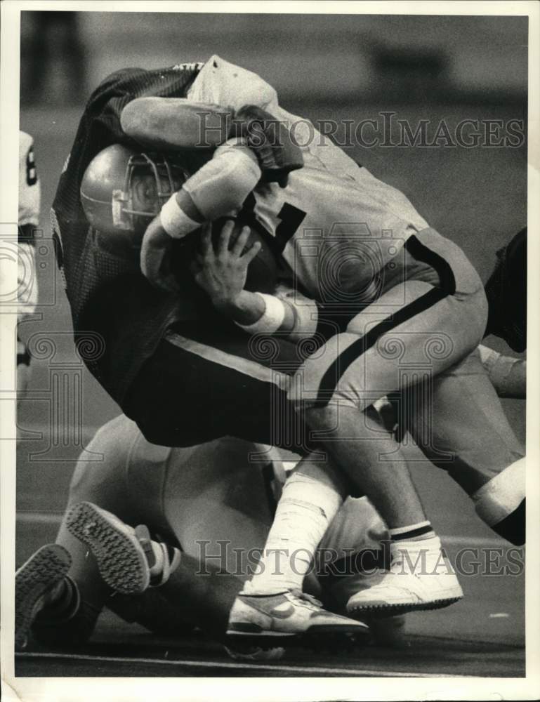 1985 Press Photo Hannibal vs Illion Class &quot;C&quot; champion football game, New York - Historic Images