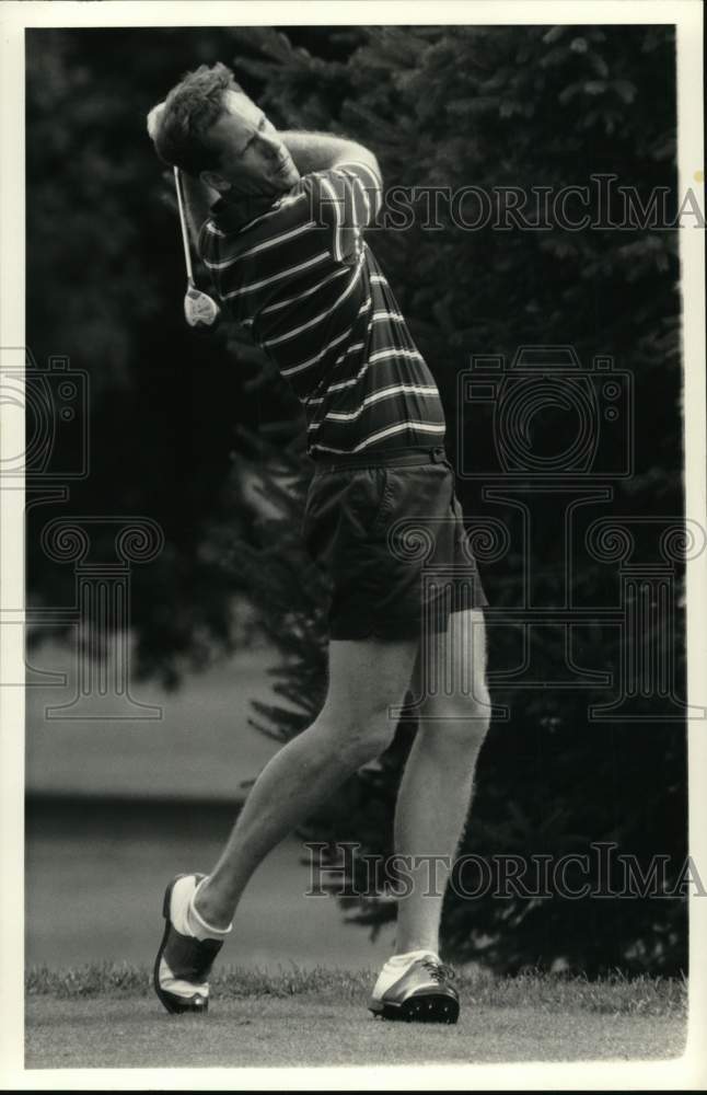 1987 Press Photo Golfer Tom Flynn at Bellevue Country Club Finals, Syracuse- Historic Images