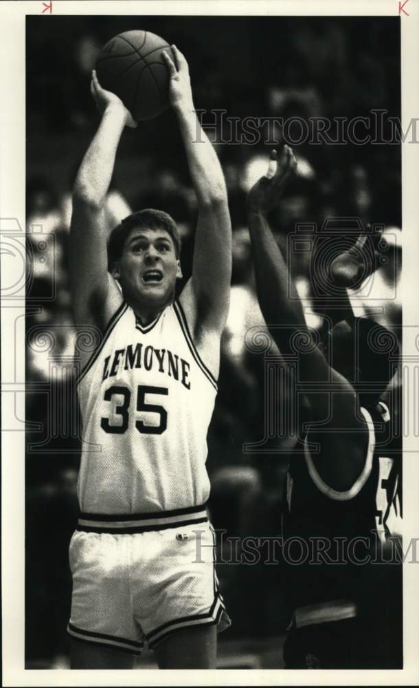 1989 Press Photo Andy Bechtle, LeMoyne basketball player, New York - sys06258 - Historic Images