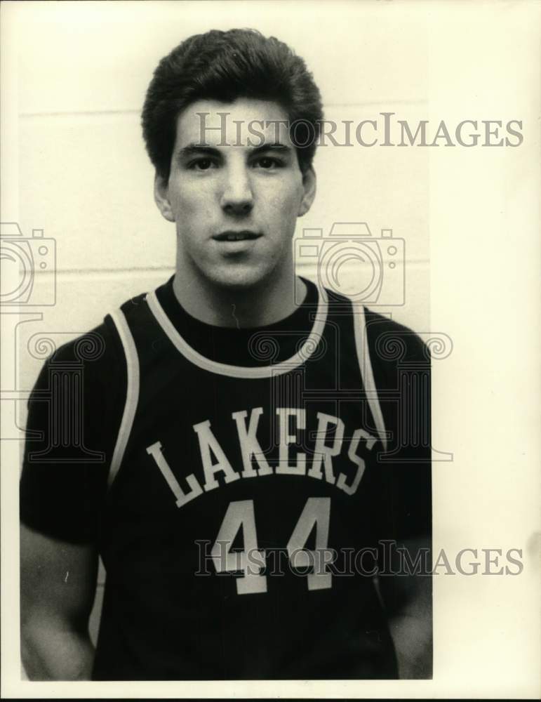 1984 Press Photo Lakers Basketball Player Matt Lobello of Skaneateles, New York - Historic Images