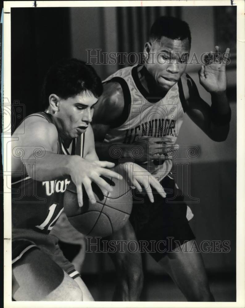 1990 Press Photo Henninger High School Basketball Player Gilbert Speights- Historic Images