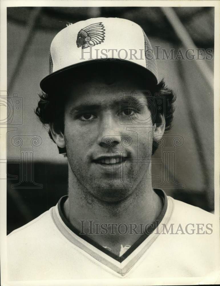 1982 Press Photo Close-up of Syracuse Chiefs baseball pitcher John Cerutti - Historic Images