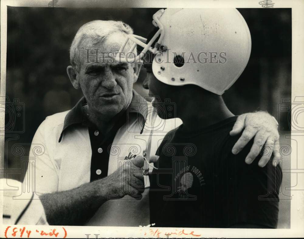 1981 Press Photo J. J. (John) Grant at Baldwinsville High School, Football- Historic Images