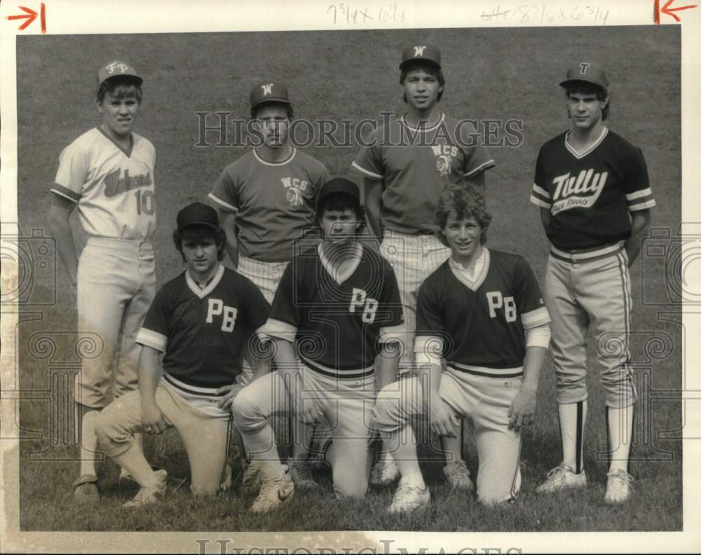 1986 Press Photo OHSL South All Star Team, Baseball Players pose for Portrait - Historic Images