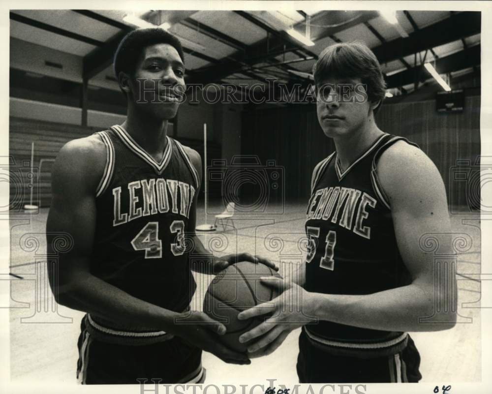 1978 Press Photo LeMoyne College Basketball Captains Jene Grey, Dan Fiaschetti - Historic Images