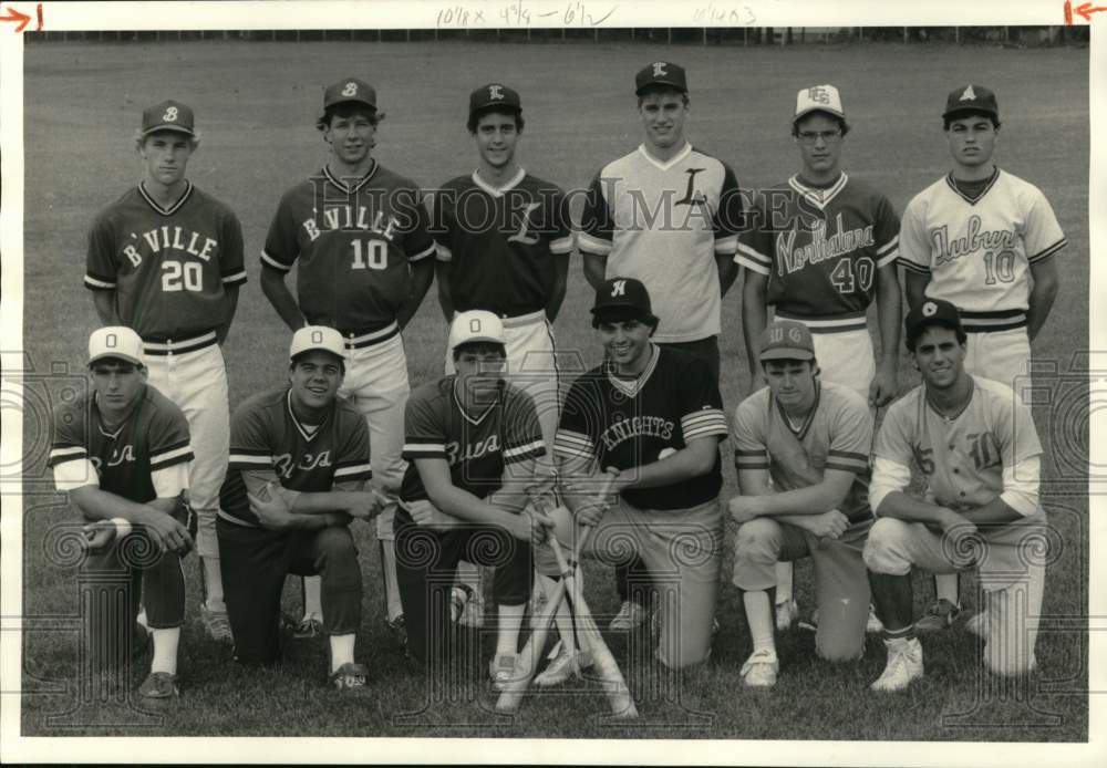 1986 Press Photo Onondaga High School League All Start Team Members in Portrait- Historic Images