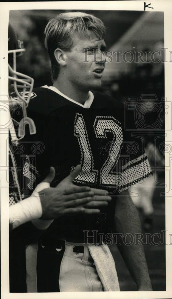 1988 Press Photo Dave Goodwin, Colgate Quarterback Football Player, Sophomore - Historic Images
